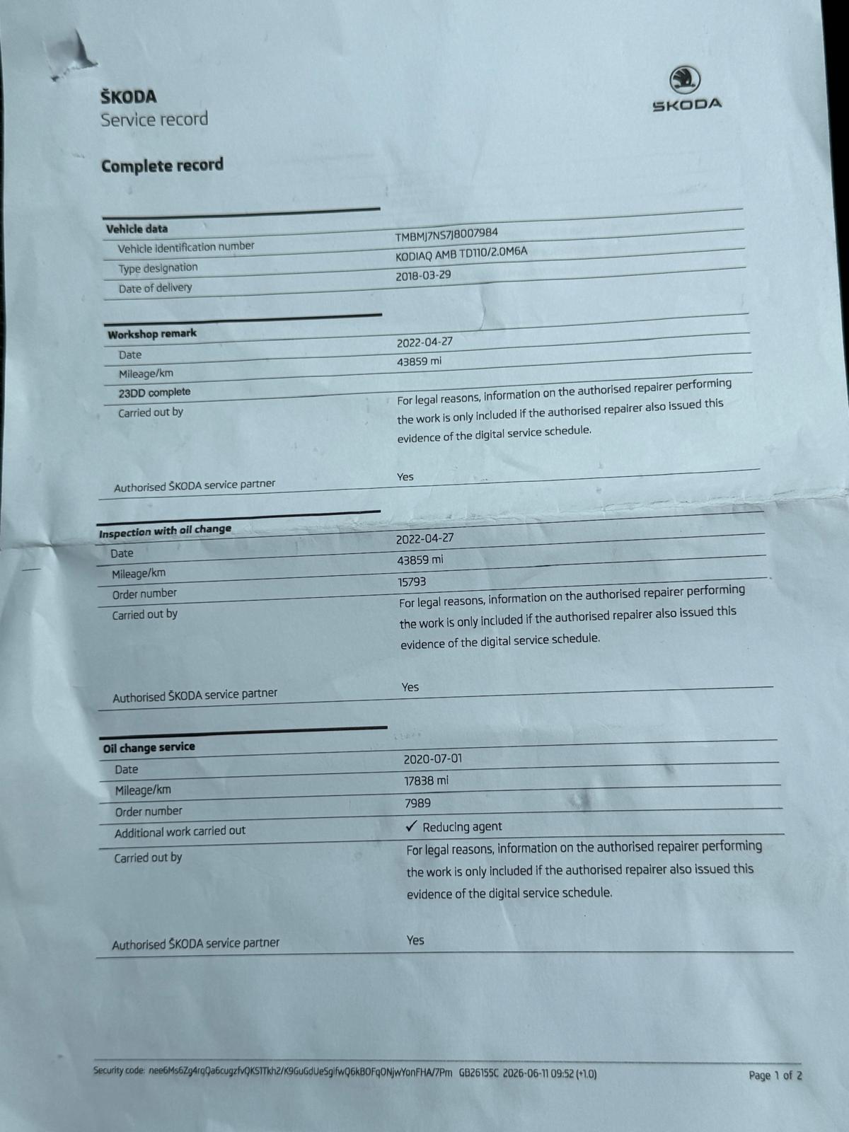 
								Skoda Kodiaq SE 2.0TDi 4X4 full									