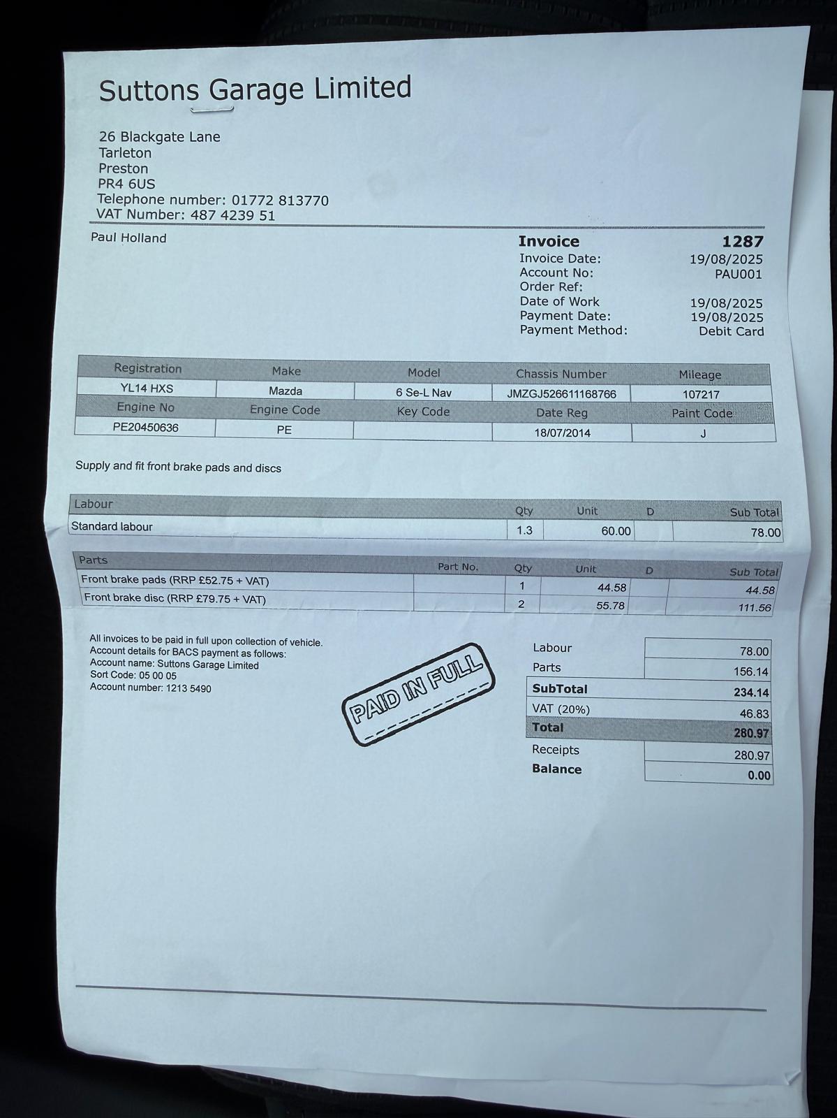 
								2014 Mazda 6 SE-L NAV 2.0i full									